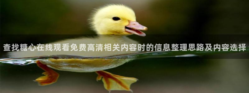 糖心下载链接：查找糖心在线观看免费高清相关内容时的信息整理思路及内容选择